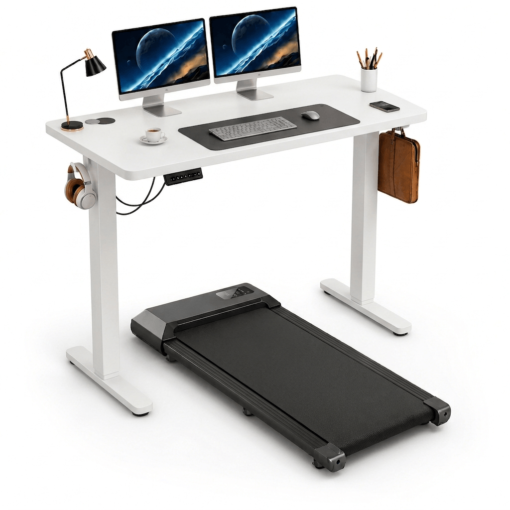 Treadmill Desk Combo - Electric Standing Desk + Under Desk Treadmill Included