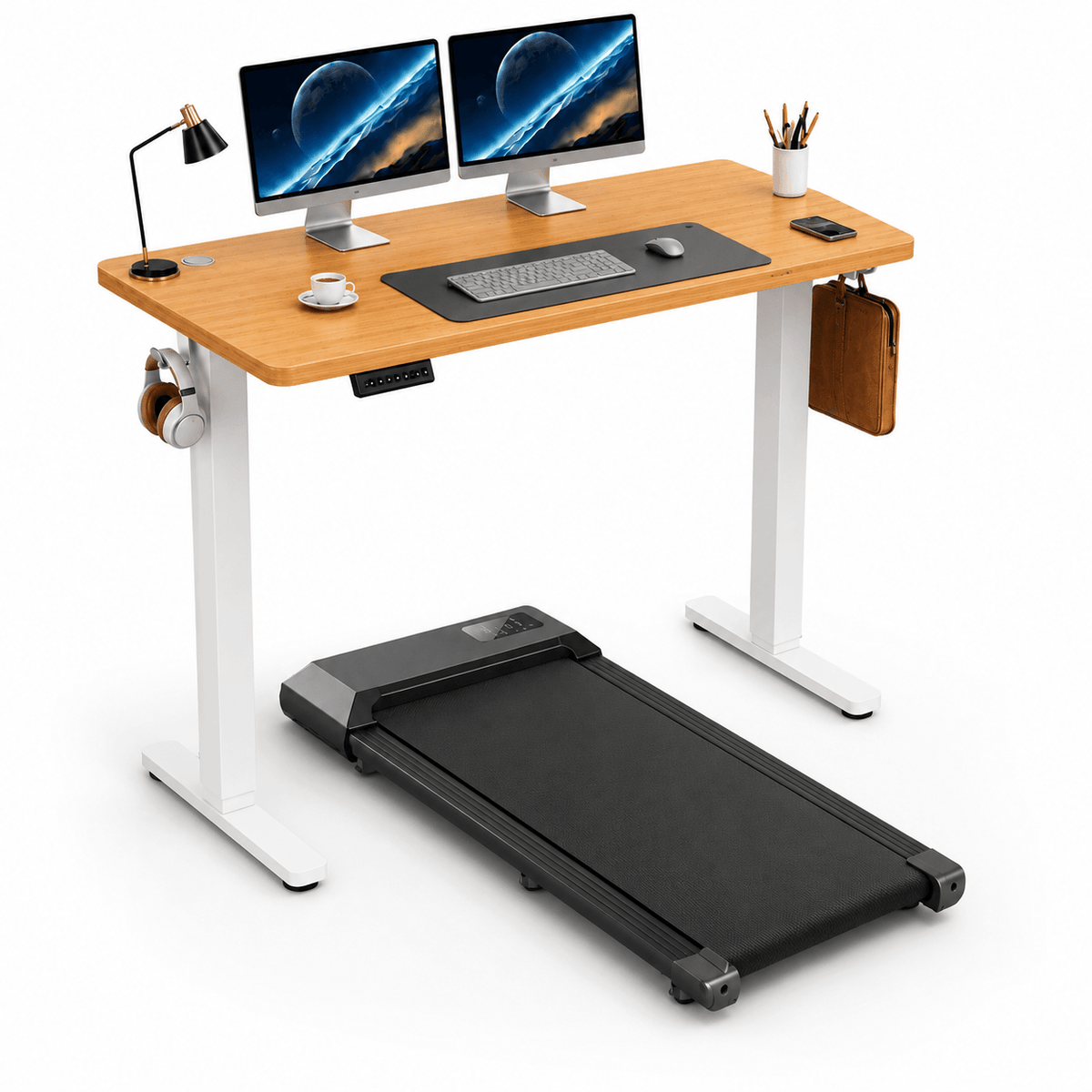 Treadmill Desk Combo - Electric Standing Desk + Under Desk Treadmill Included