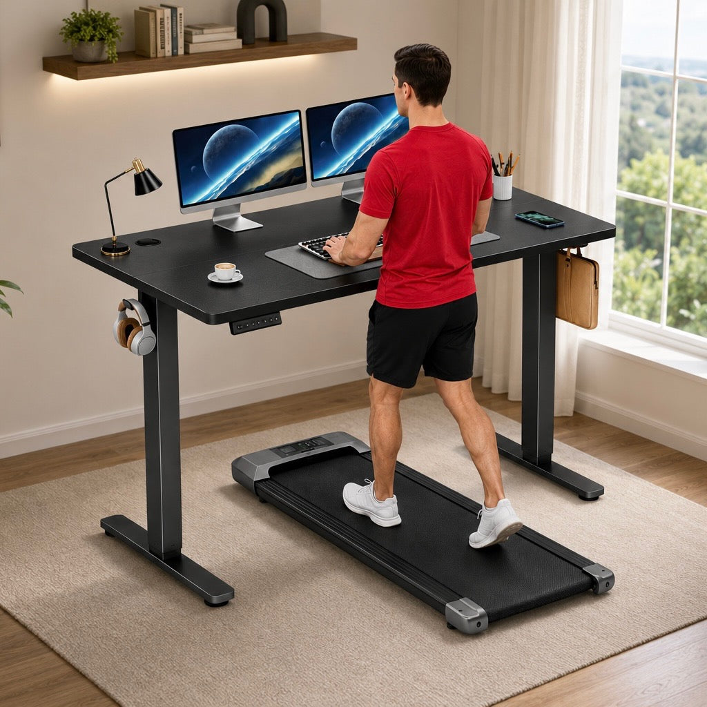 Standing Desk & Walking Pad Treadmill Bundle Set