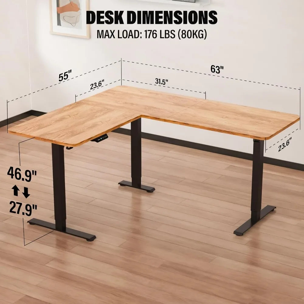 Deskmill L Shaped Electric Adjustable Height Desk Treadmill