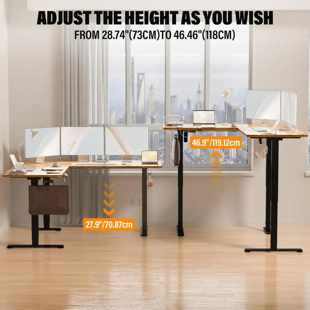 Deskmill L Shaped Electric Adjustable Height Desk Treadmill