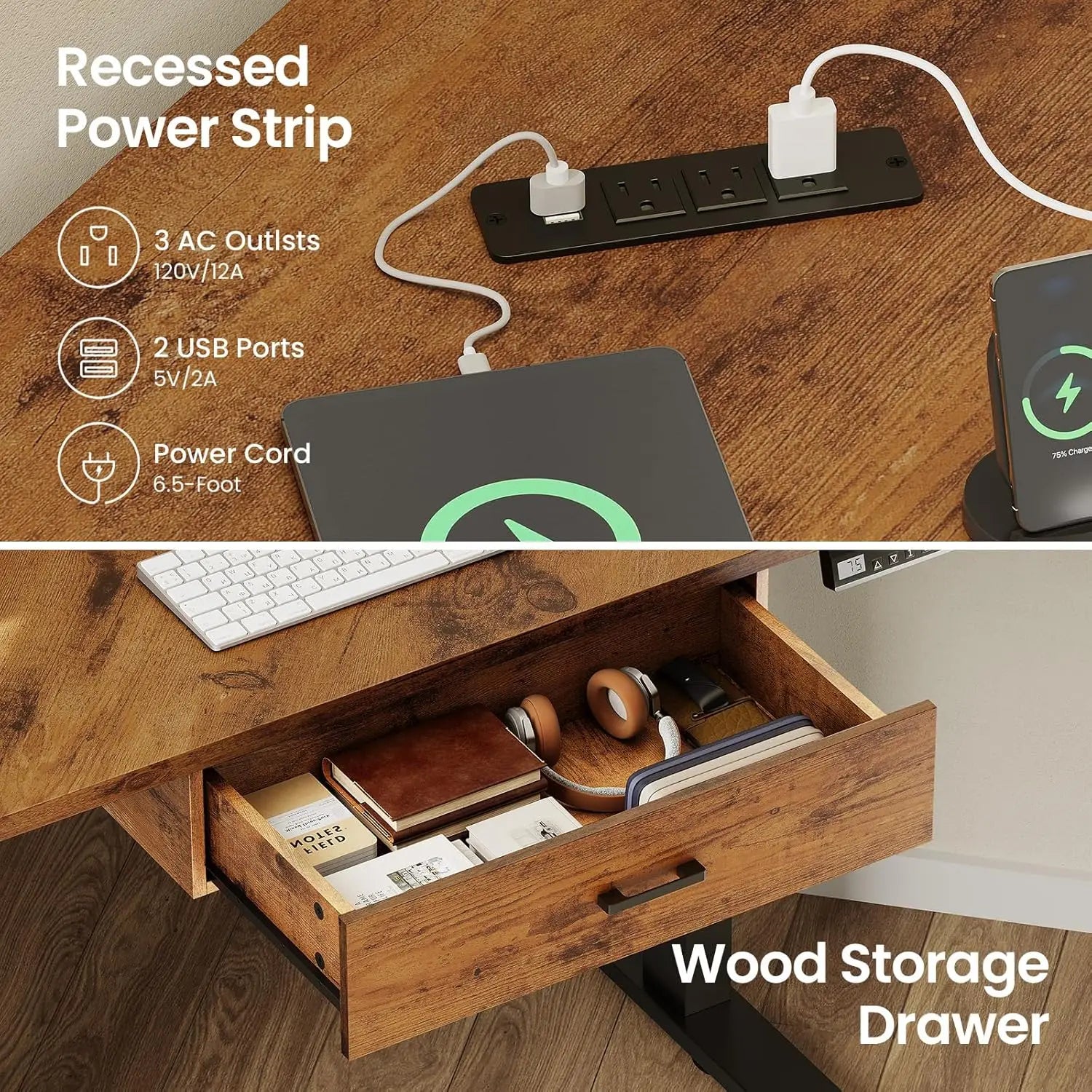 Corner Electric Standing Desk + Under Desk Walking Pad Bundle