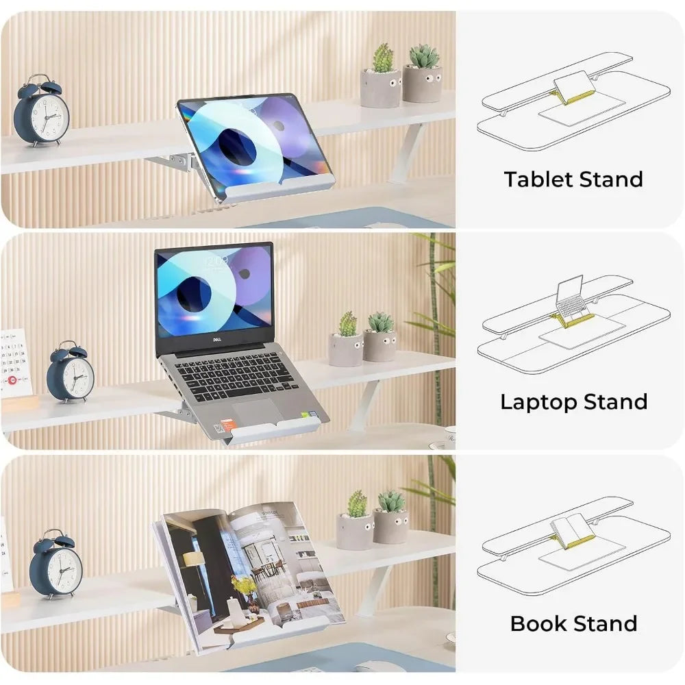 Shelf & Drawer 48" Electric Standing Desk + Under Desk Treadmill Included
