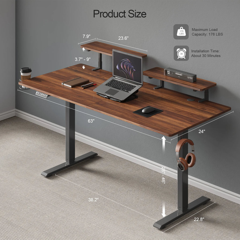 Deskmill Electric Stand Up Desk Treadmill Combo