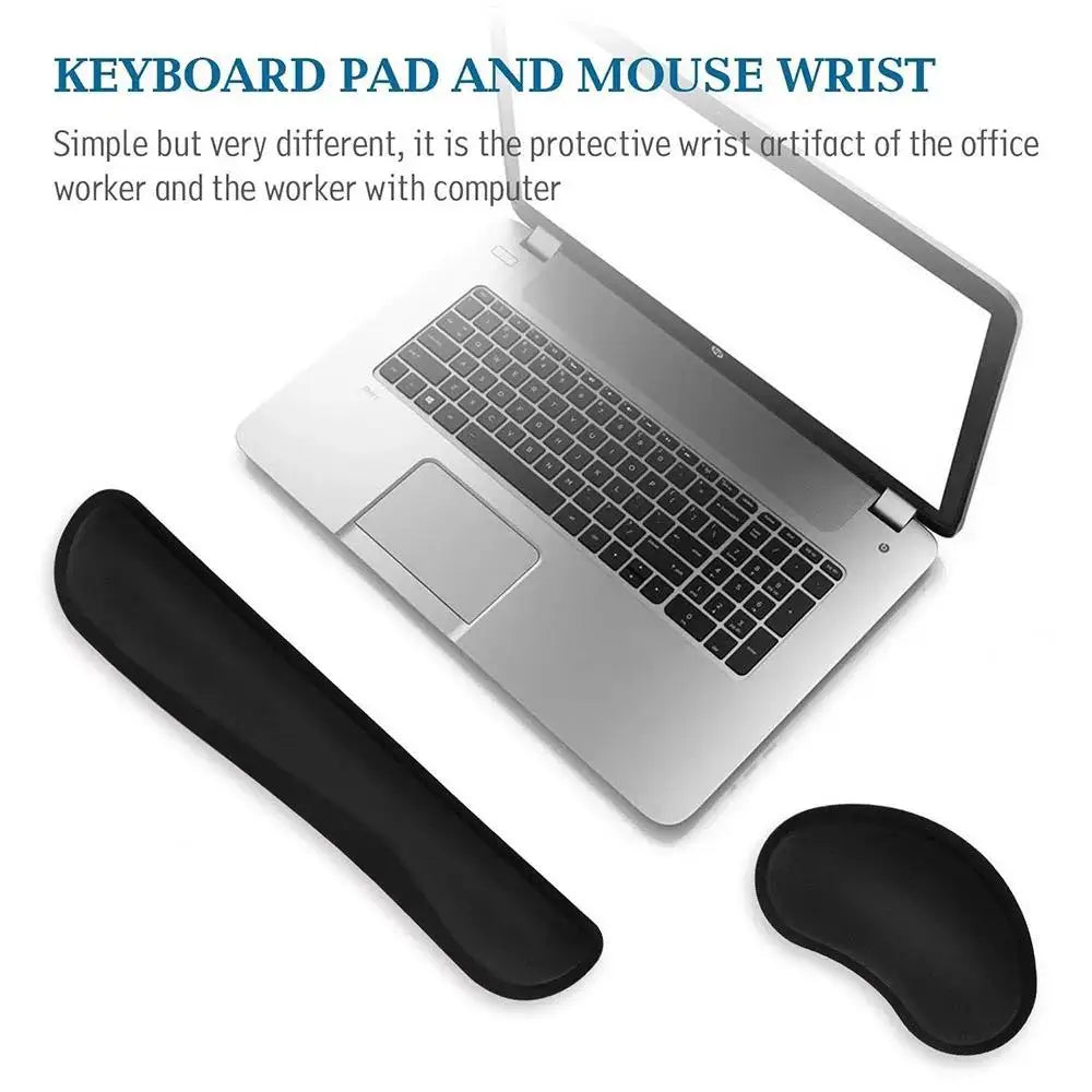 Non-slip Ergonomic Memory Foam Mouse Mat and Wrist Rest