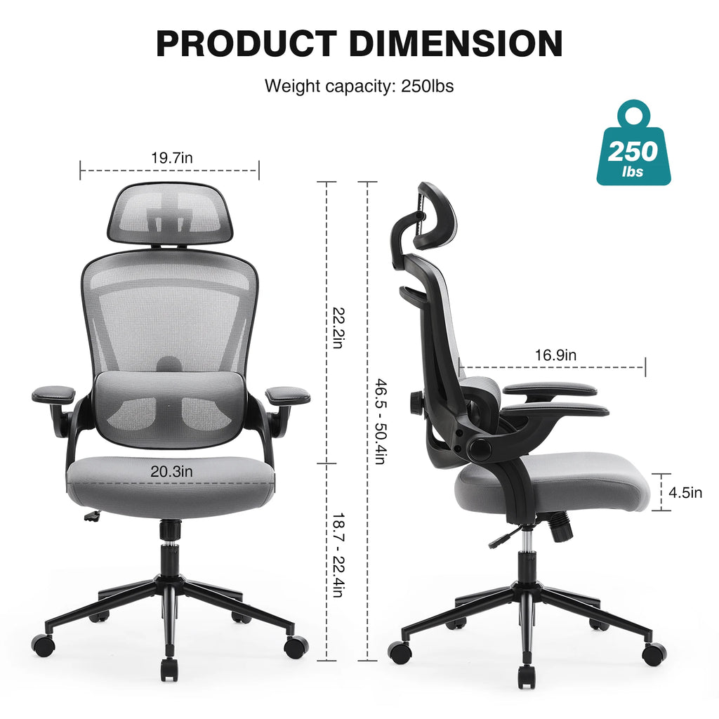 Ergonomic Adjustable Mesh Lumbar Support Office Chair